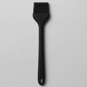 28 Large Silicone BBQ Basting Brush for Grilling 12 Inch Long Handle Meat Brush for Spreading Sauce and Marinade Heavy Duty Black