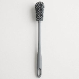 30 Silicone Bottle Brush for Cleaning Long Handle Narrow Neck Brush for Water Bottles Baby Bottles and Wine Glasses Soft Bristles Gray
